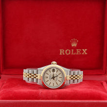 Bild in Galerie-Viewer laden, Rolex Datejust Lady Ref. 69173 Stahl/Gold - Millennnary Cream Dial (No Numbers) - Jubiläumsarmband