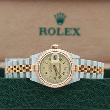 Załaduj obraz do przeglądarki galerii, Rolex Datejust Lady ref. 69173 Steel/Gold- Jubilee Bracelet - Champagne Roman Diamonds Dial - Warranty papers