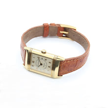 Załaduj obraz do przeglądarki galerii, Jaeger Le-Coultre Reverso Lady 18k Gold Quarz Ref. 260.1.08 Leather Strap