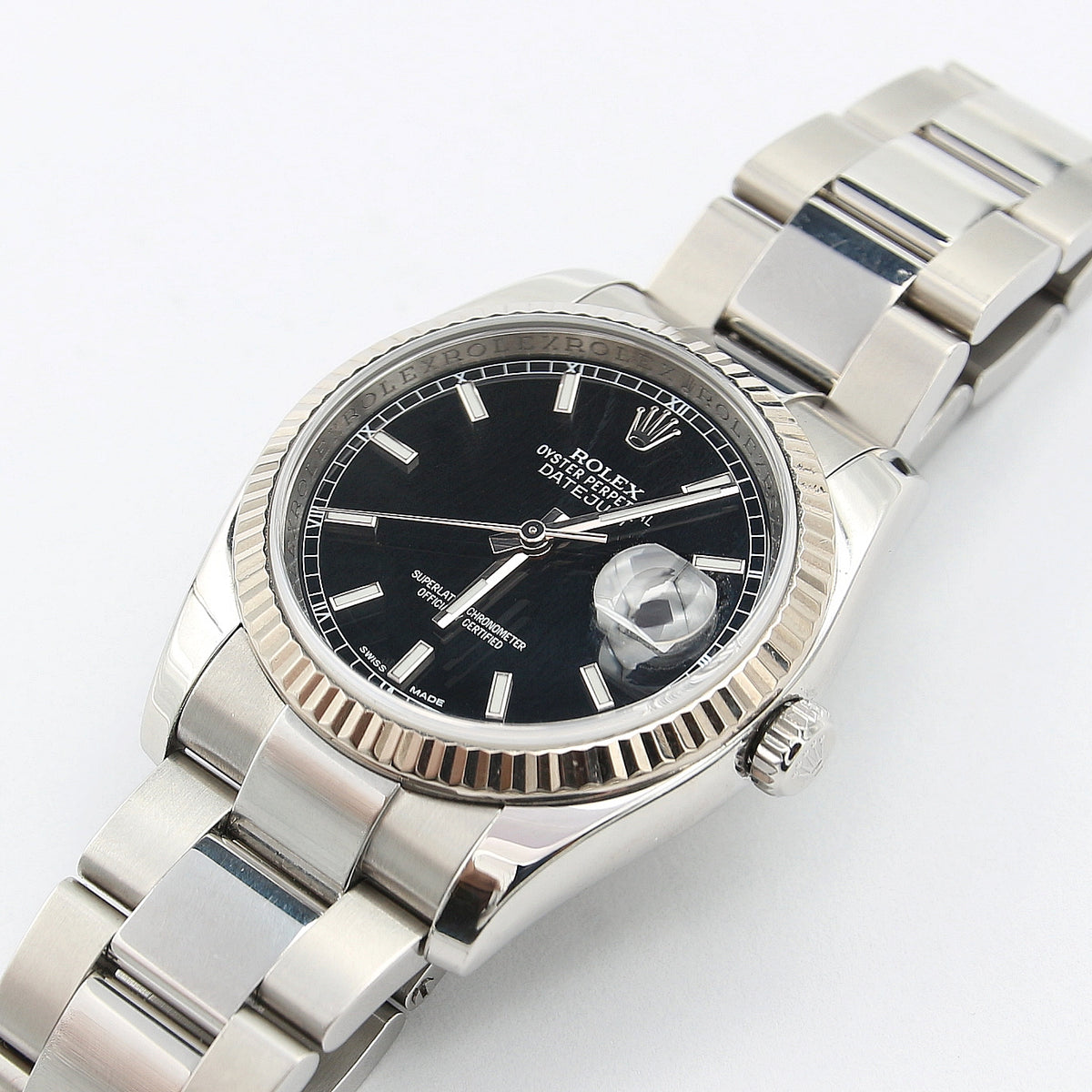 パク Buy Watch Rolex Datejust ref. 116234 Black Dial - Oyster Bracelet