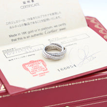 Bild in Galerie-Viewer laden, Cartier drei Armreifen Diamantringe - 750 Wg 10,1g - Größe 54