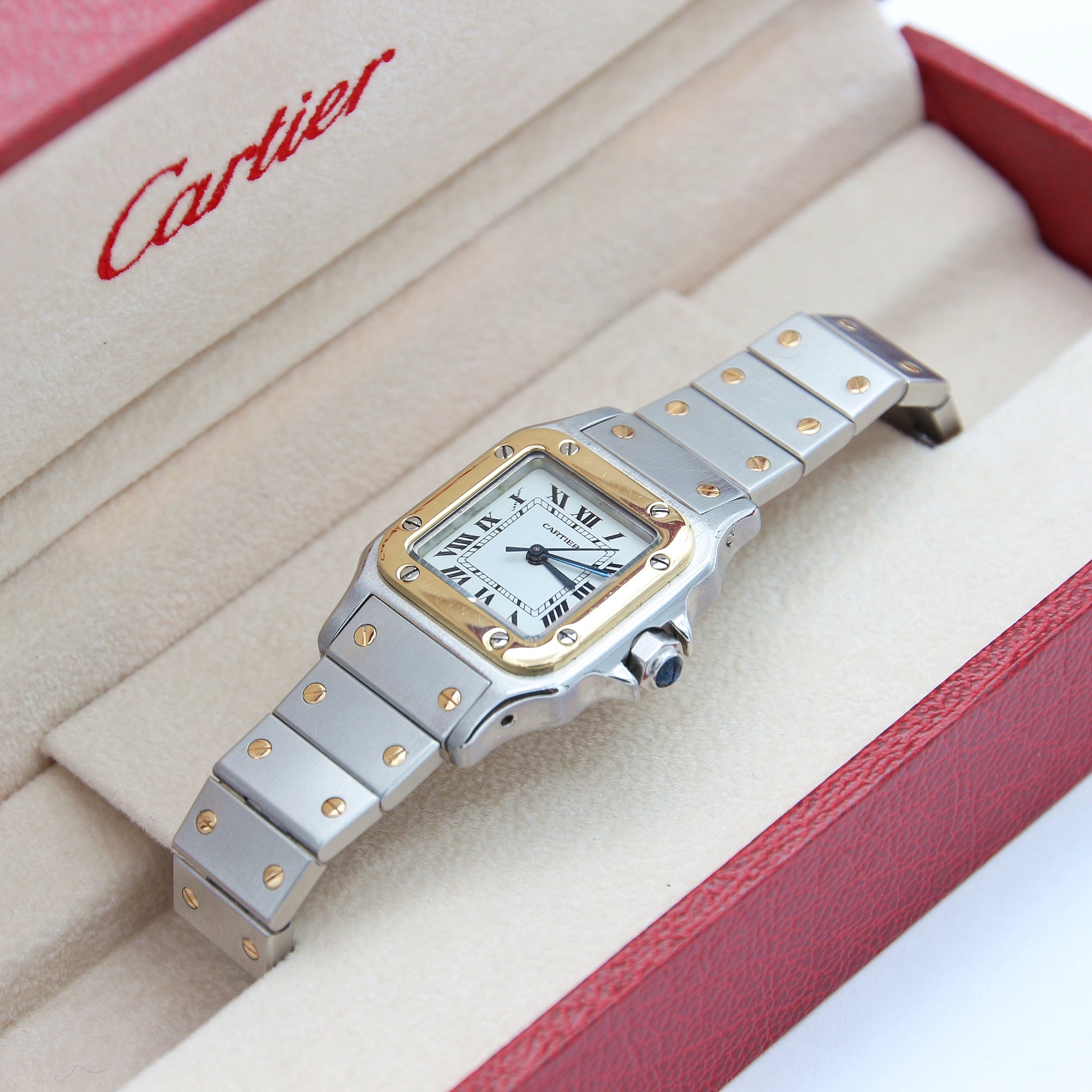 Cartier Santos Carree Automatic Lady ref. 0902 Steel/Gold