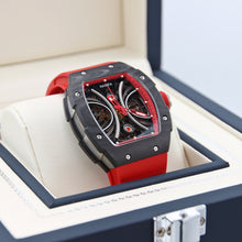 Załaduj obraz do przeglądarki galerii, Haofa ref. 1909 Red - Carbon TPT Skeleton Automatic Watch