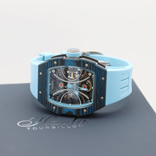 Załaduj obraz do przeglądarki galerii, HAOFA ref. 1909 Blue - Carbon TPT Skeleton Automatic Watch