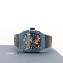 Załaduj obraz do przeglądarki galerii, Haofa ref. 1988 Black/Blue - Ceramic Skeleton Mechanical Watch