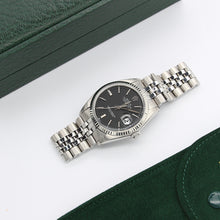 Bild in Galerie-Viewer laden, Rolex Datejust Ref. 1601 - Weißgoldwelle - Schwarzes Zifferblatt (V II) - Jubiläumsarmband