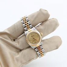 Load image into Gallery viewer, Rolex Oyster Perpetual Lady ref. 67183 Steel/Gold - Champagne 3-6-9 Dial - Jubilee bracelet