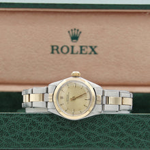 Load image into Gallery viewer, Rolex Oyster Perpetual Lady ref. 6618 Steel and Gold - Champagne Dial - Oyster Bracelet