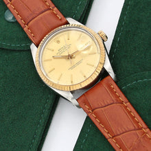 Load image into Gallery viewer, Rolex Datejust 36 ref. 16013 - Steel/Gold 18K Champagne Dial - Leather Strap
