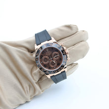 Carica l'immagine nel visualizzatore di Gallery, Rolex Daytona ref. 116515 Chocolate Arabic dial Rubber-B strap - Full Set