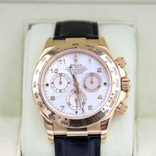 Load image into Gallery viewer, Rolex Daytona ref. 116518 - 18k Yellow Gold and Leather Strap - MOP Arabic Dial - Full Set