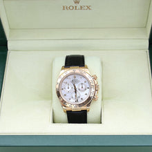 Load image into Gallery viewer, Rolex Daytona ref. 116518 - 18k Yellow Gold and Leather Strap - MOP Arabic Dial - Full Set