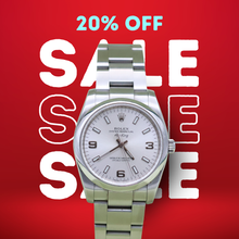 Cargar imagen en el visor de la galería, ON SALE: Rolex Oyster Perpetual ref. 114200 Dial Silver 3-6-9 - Full Set