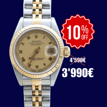 Załaduj obraz do przeglądarki galerii, ON SALE: Rolex Datejust Lady ref. 69173 Steel/Gold- Jubilee Bracelet - Champagne Roman Dial