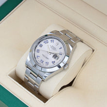 Cargar imagen en el visor de la galería, Rolex Datejust 41 ref. 116300 Silver with Blue Numeral Dial - Oyster Bracelet - Full Set