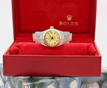 Bild in Galerie-Viewer laden, Rolex Datejust Lady Ref. 69173 Stahl/Gold -Jubiläumsarmband - Champagne Roman Small Dial - Volles Set