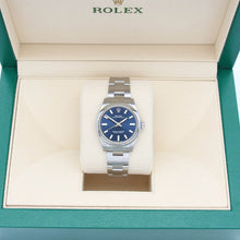 Bild in Galerie-Viewer laden, Rolex Auster Perpetual Ref. 277200 31 mm - Blaues Zifferblatt - Vollständiger Satz