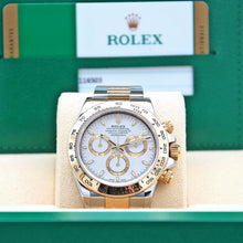 Załaduj obraz do przeglądarki galerii, Rolex Daytona ref. 116503 steel/gold - White dial w/golden subs - Full Set