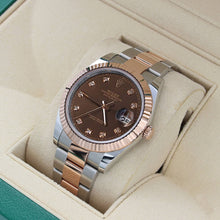 Bild in Galerie-Viewer laden, Rolex Datejust Ref. 126331 Schokoladendiamanten Zifferblatt Roségold / Stahl - Austernarmband