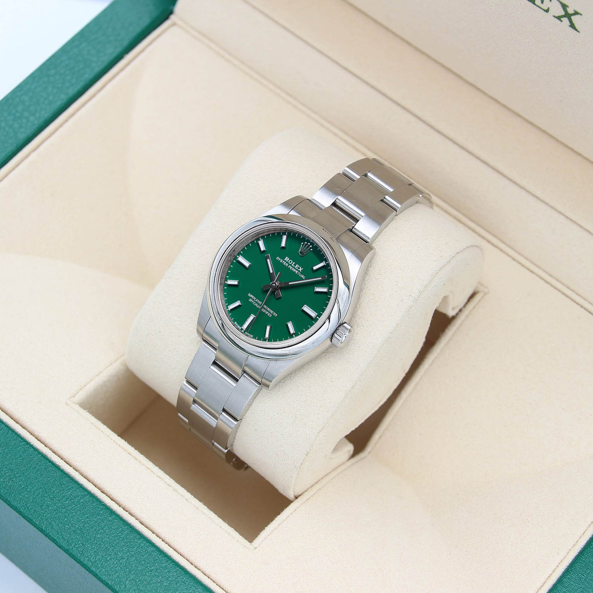 Rolex Oyster Perpetual ref. 277200 31 mm – Grünes Zifferblatt 