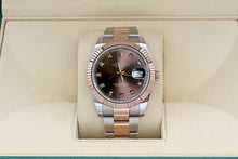 Bild in Galerie-Viewer laden, Rolex Datejust Ref. 126331 Schokoladendiamanten Zifferblatt Roségold / Stahl - Austernarmband