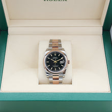 Carica l'immagine nel visualizzatore di Gallery, Rolex Datejust ref. 116201 Black Plain Dial Oyster bracelet - Full Set