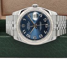 Carica l'immagine nel visualizzatore di Gallery, Rolex Datejust ref. 116234 Racing Concentric (Blue) Dial - Jubilee - Full Set