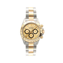 Załaduj obraz do przeglądarki galerii, Rolex Daytona ref. 16523 Steel and Gold Champagne Dial with Diamonds Oyster Bracelet - Full Set