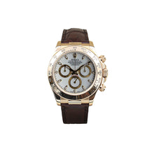 Carica l'immagine nel visualizzatore di Gallery, Rolex Daytona ref. 116518 - 18k Yellow Gold and Leather Strap - White dial