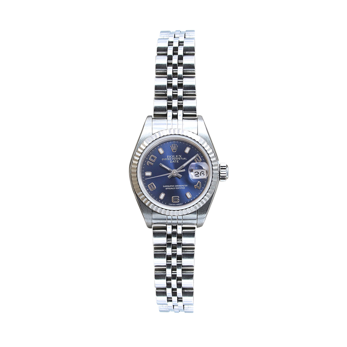 Rolex Lady-Datejust ref. 69174 - Blue Arabic Dial - Full Set