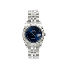 Load image into Gallery viewer, Rolex Datejust ref. 116234 Blue Soleil Roman Dial - Jubilee - Full Set