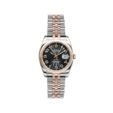 Załaduj obraz do przeglądarki galerii, Rolex Datejust 36 ref. 116231 Concentric Black Dial - Steel/Rose Gold Jubilee - Full Set