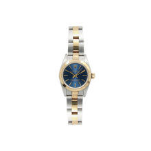 Załaduj obraz do przeglądarki galerii, Rolex Oyster Perpetual Lady ref. 67183 Steel/Gold - Blue Dial Oyster bracelet