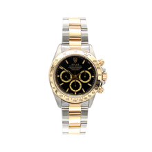 Załaduj obraz do przeglądarki galerii, Rolex Daytona ref. 16523 Steel and Gold Black Dial Oyster Bracelet - Full Set