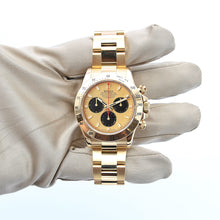 Bild in Galerie-Viewer laden, Rolex Daytona Ref. 116528 - 18k Gelbgold Champagner -Zifferblatt mit schwarzen Subdialen - Voller Set