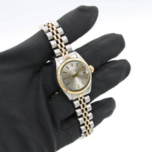Załaduj obraz do przeglądarki galerii, Rolex Lady-Datejust ref. 6917 - Steel and Gold - Silver with Golden Indexes Dial - Jubilee Bracelet
