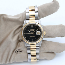 Load image into Gallery viewer, Rolex Datejust 36 ref. 16233 Black dial - Oyster Bracelet - Full Set