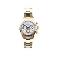 Załaduj obraz do przeglądarki galerii, Rolex Daytona ref. 116528 - 18K Yellow Gold - White dial with diamonds - Full Set