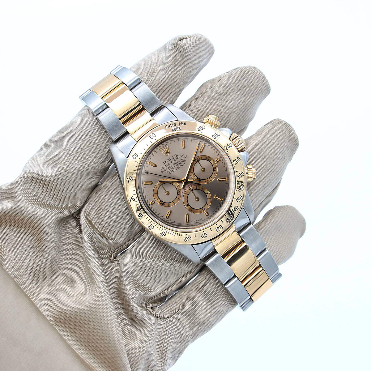 Rolex Daytona ref. 16523 Steel and Gold Grey Dial Oyster Bracelet - Fu –  Debonar Watches Sp. z o.o