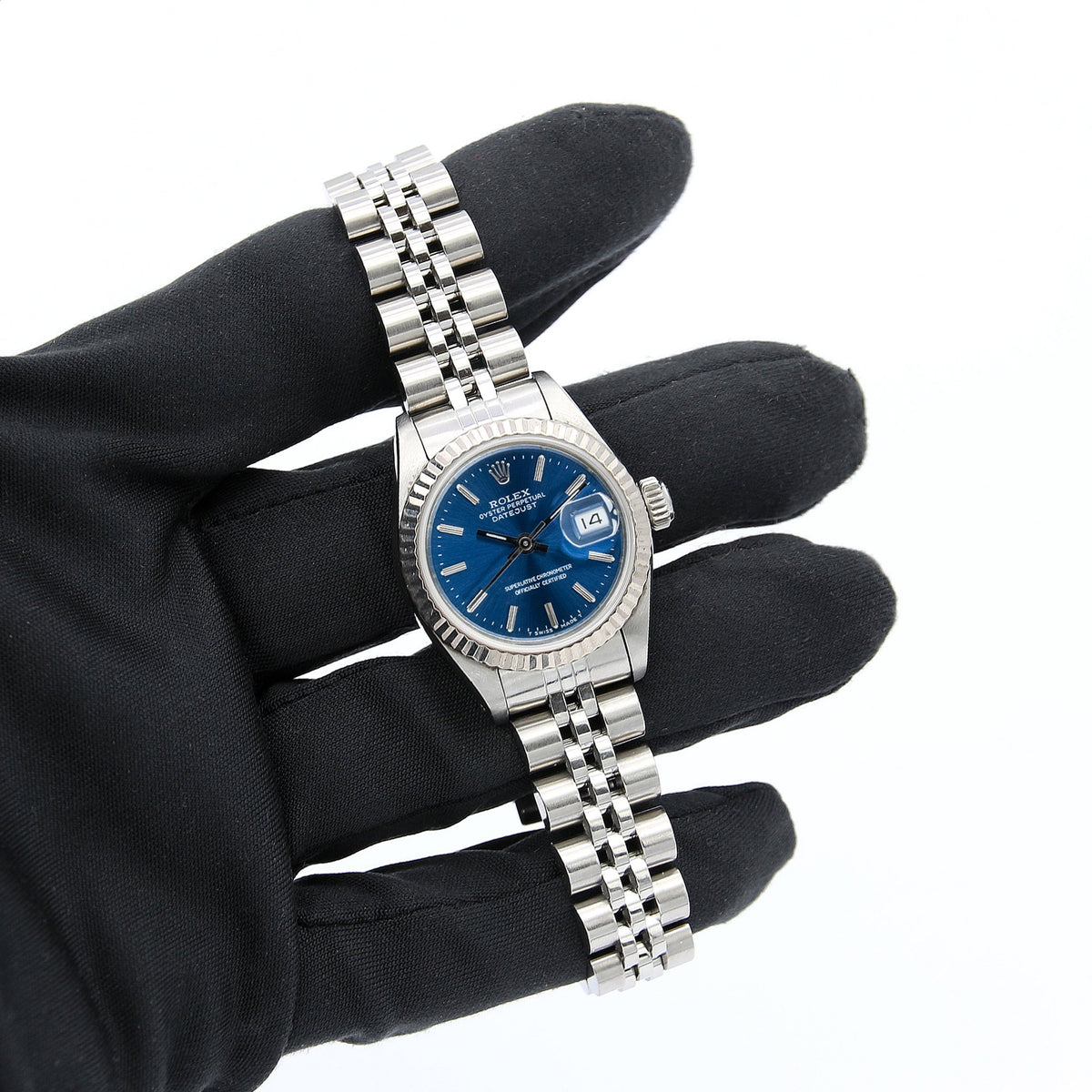 Rolex Lady-Datejust ref. 69174 - Blue Roman Dial - Full Set