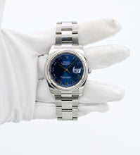 Carica l'immagine nel visualizzatore di Gallery, Rolex Datejust ref. 116200 Blue Roman Dial - Oyster Bracelet - Full Set