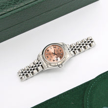 Załaduj obraz do przeglądarki galerii, Rolex Lady-Datejust ref. 69174 - Salmon Arabic Dial Jubilee bracelet - Full Set