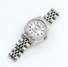 Załaduj obraz do przeglądarki galerii, Rolex Lady-Datejust ref. 69174 - White Roman Small (Lines) Dial Jubilee bracelet - Full Set