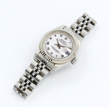 Załaduj obraz do przeglądarki galerii, Rolex Lady-Datejust ref. 69174 - White Roman Small (Circle) Dial Jubilee bracelet - Full Set