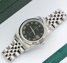 Load image into Gallery viewer, Rolex Datejust ref. 68274 Black Roman Dial - Jubilee bracelet - Full Set