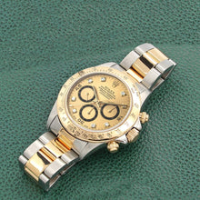 Załaduj obraz do przeglądarki galerii, Rolex Daytona ref. 16523 Steel and Gold Champagne Dial with Diamonds Oyster Bracelet - Full Set