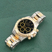 Załaduj obraz do przeglądarki galerii, Rolex Daytona ref. 16523 Steel and Gold Black Dial Oyster Bracelet - Full Set