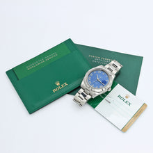 Bild in Galerie-Viewer laden, Rolex Datejust 41 Ref. 116300 Blue Römische Zifferblatt - Austernarmband - Vollständiger Satz