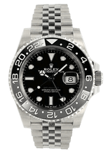 Załaduj obraz do przeglądarki galerii, Rolex GMT Master II ref. 126710GRNR with Jubilee - Full Set - "Bruce Wayne" GMT