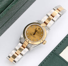 Load image into Gallery viewer, Rolex Oyster Perpetual Lady ref. 67183 Steel/Gold - Champagne Diamonds Dial Oyster bracelet